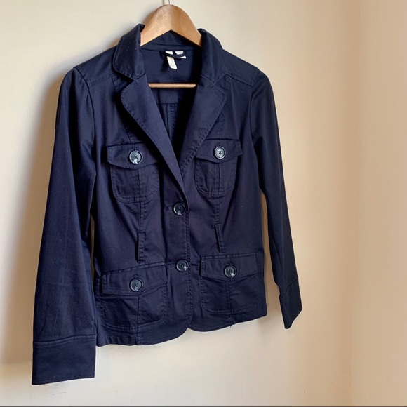 St. John’s Bay Navy Utility Cargo Jacket Blazer - Picture 7 of 15